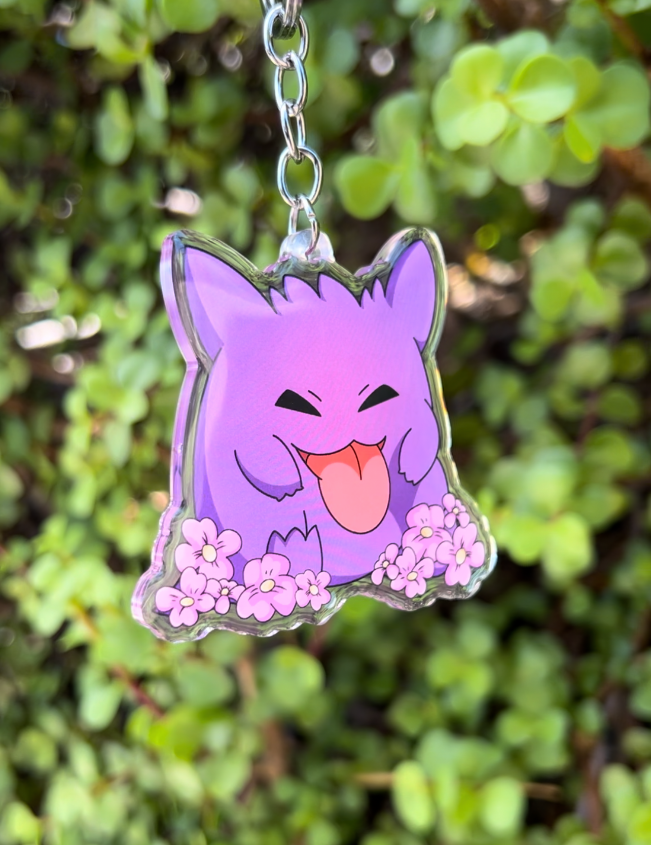 K10 - Floral Gengar Keychain