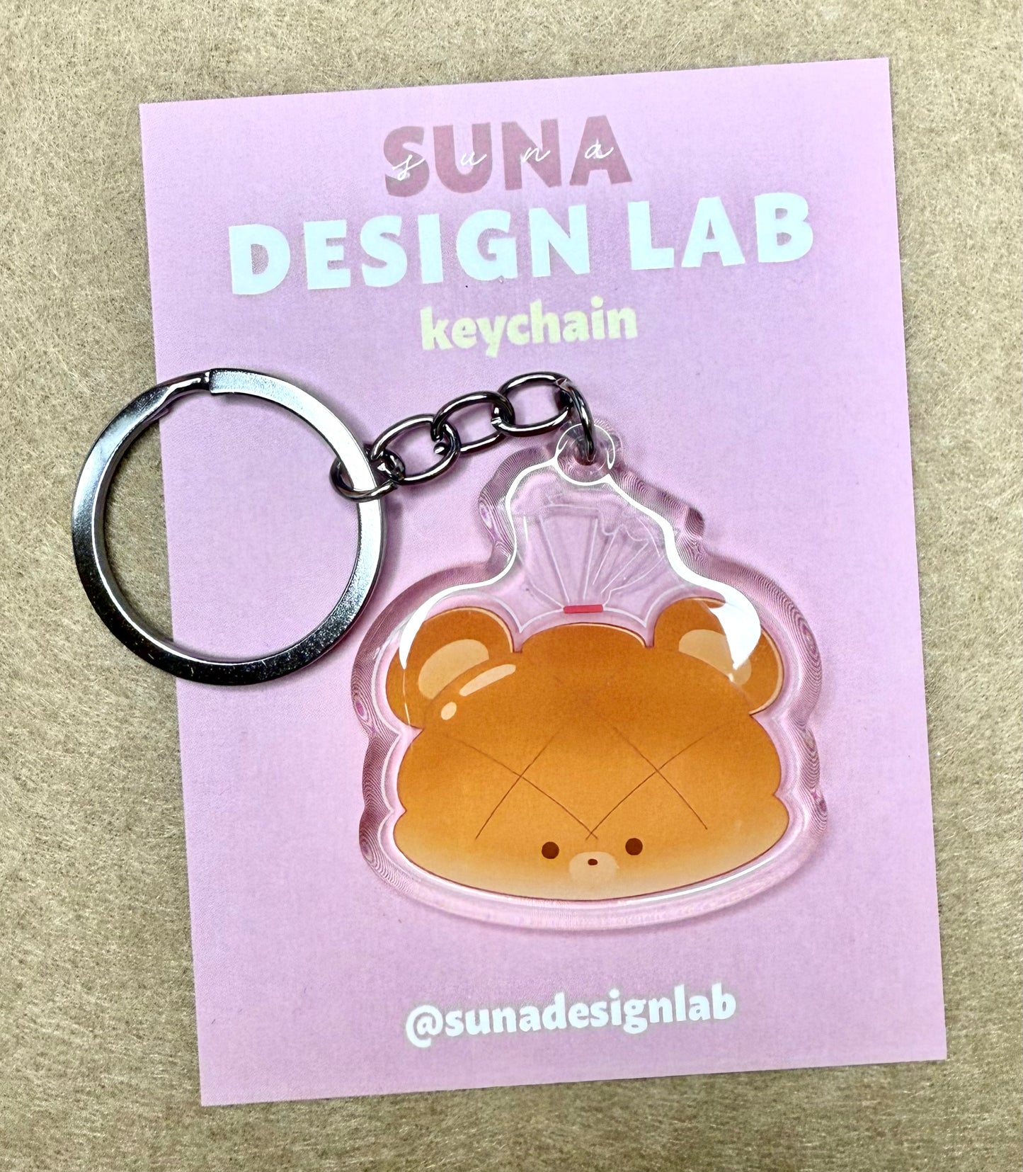 K34 - Bear Pan in Bag Keychain