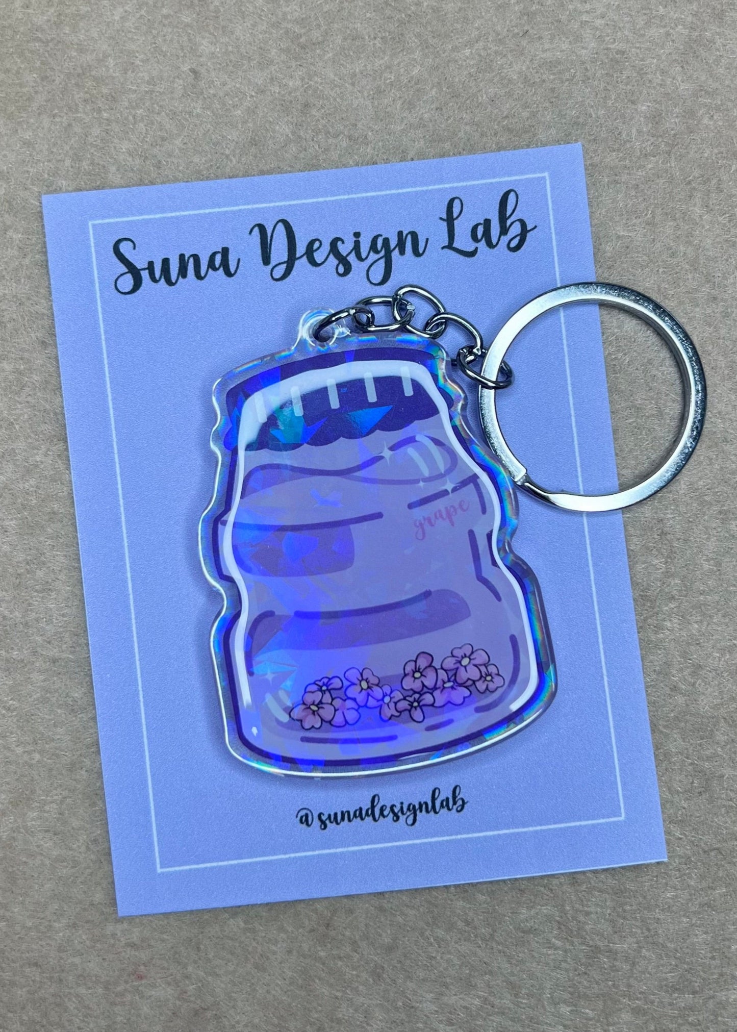 K02 - Grape Yakult Keychain