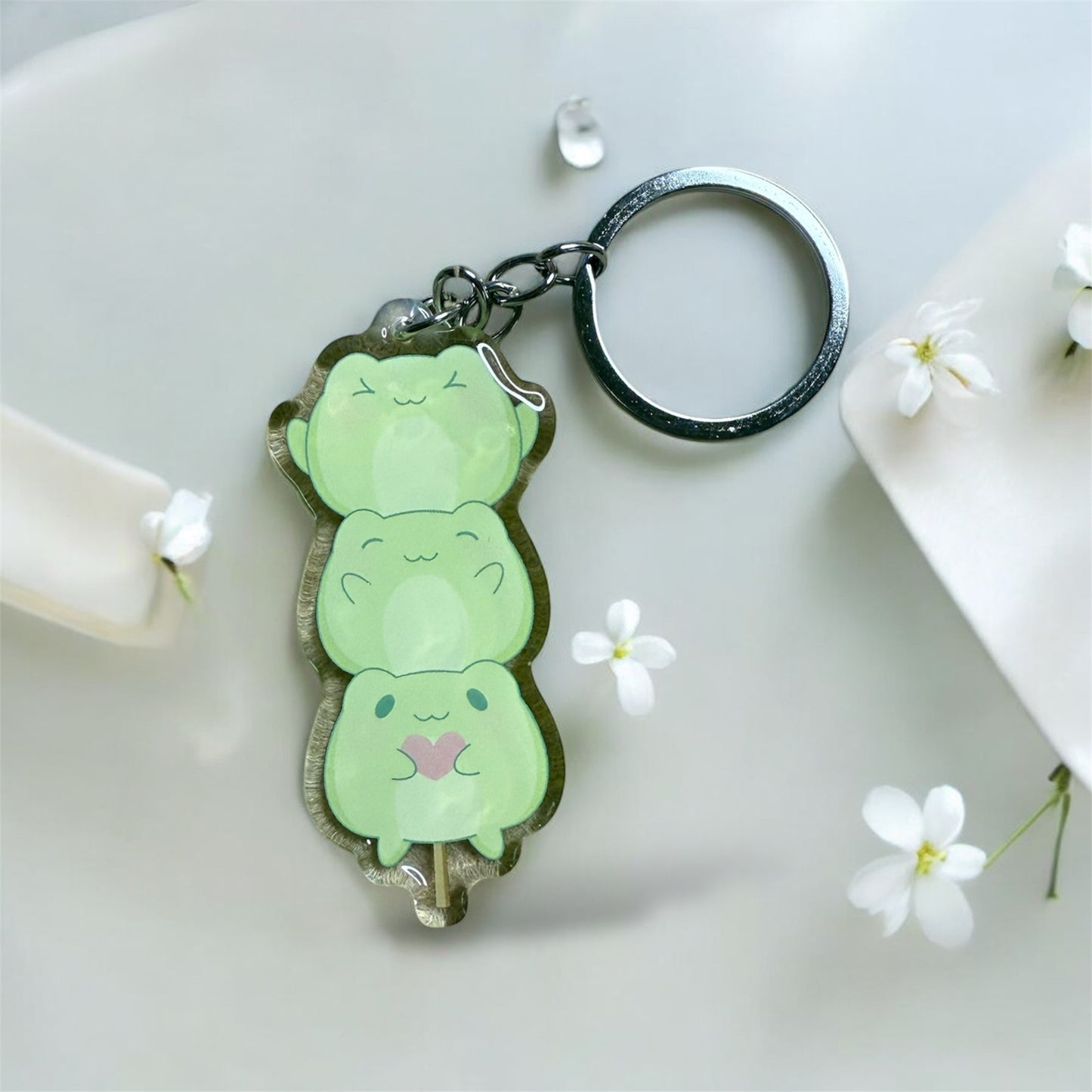 K07 - Froggy Dango Keychain