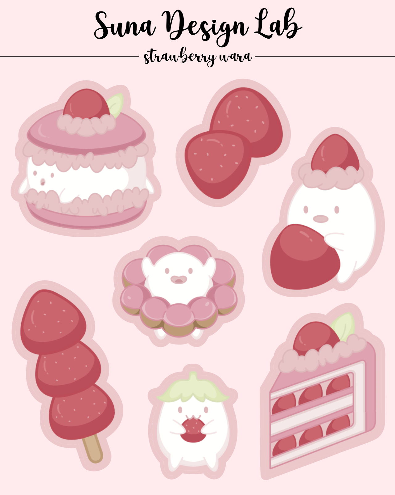 SS2 - Strawberry Wara Sticker Sheet
