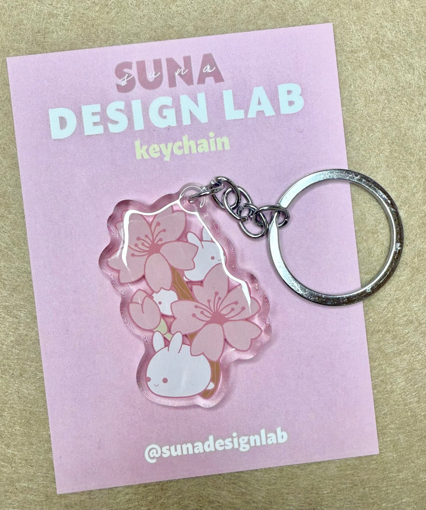 K08 - Bunny Sakura Keychain
