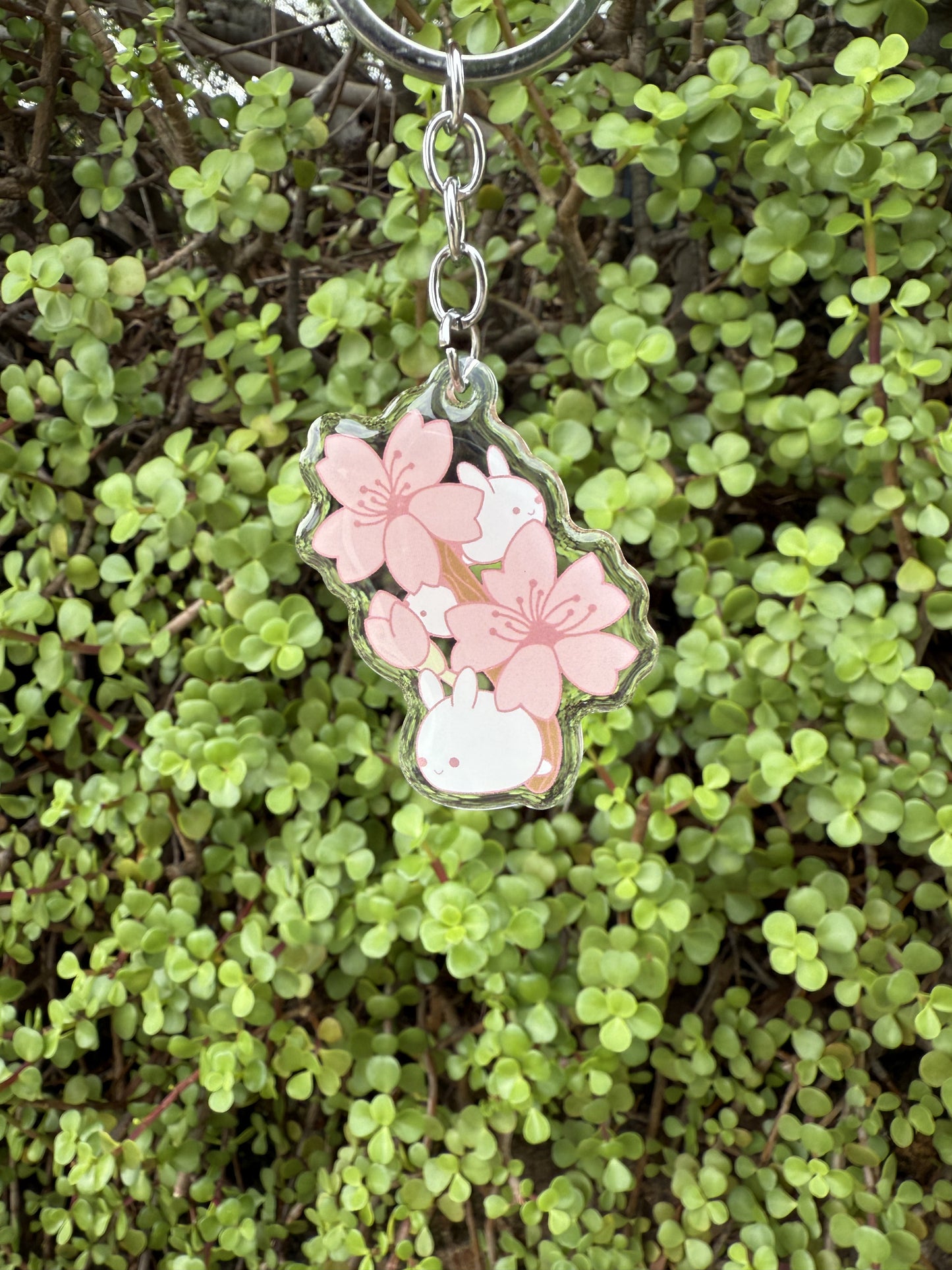 K08 - Bunny Sakura Keychain
