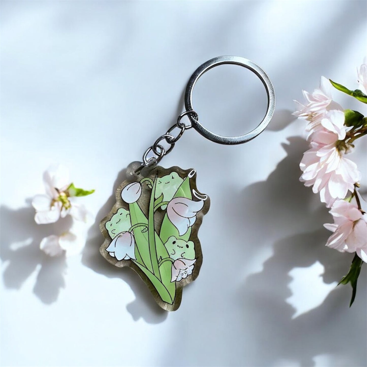 K09 - Lily of the Valley Froggy Keychain