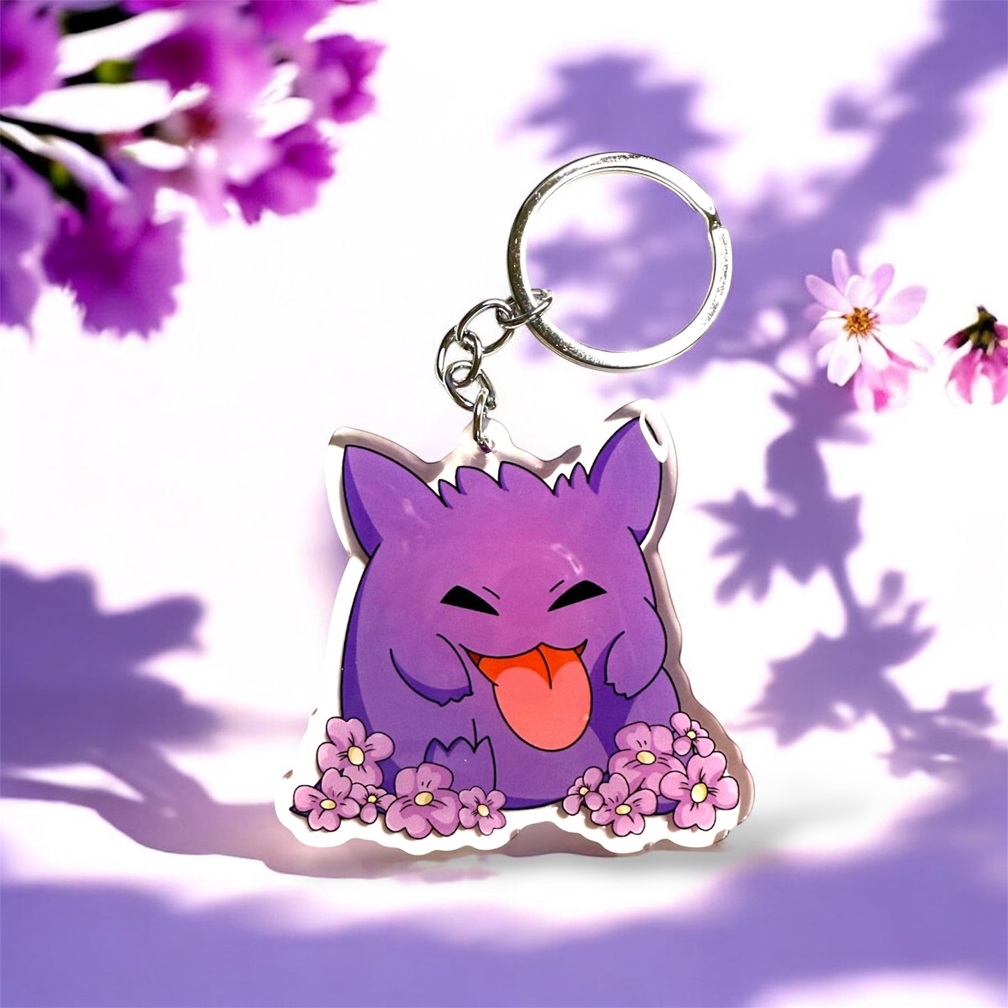 K10 - Floral Gengar Keychain