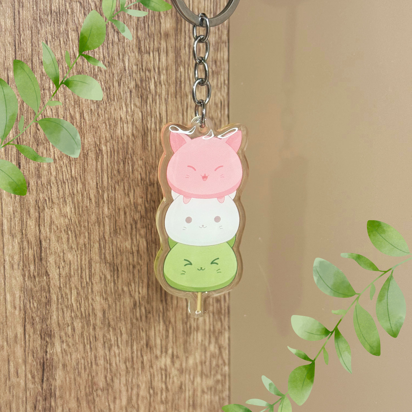 ねこ団子キーホルダー