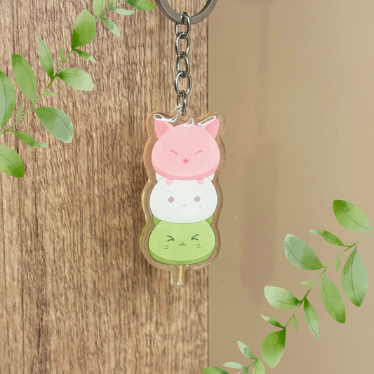 ねこ団子キーホルダー