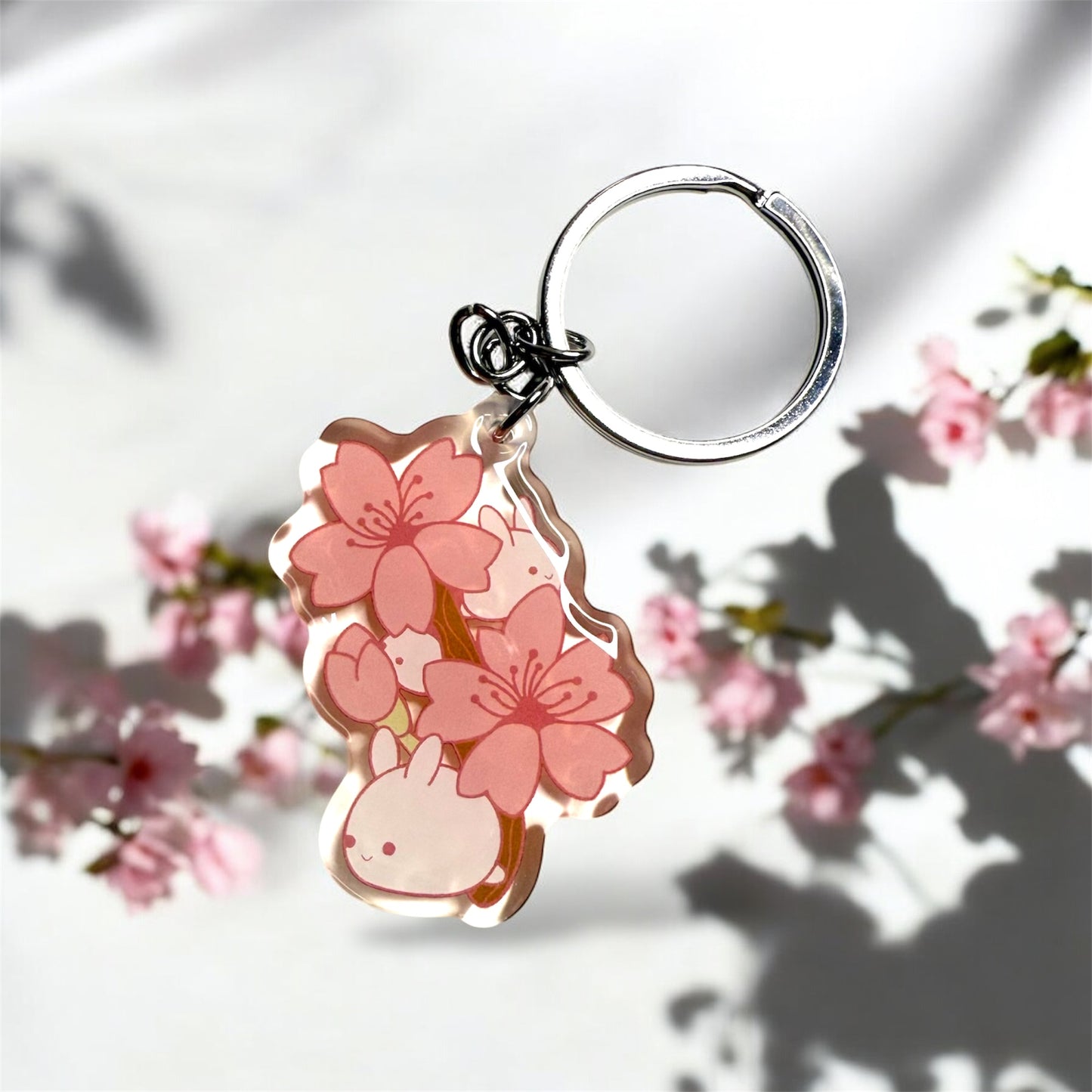 K08 - Bunny Sakura Keychain
