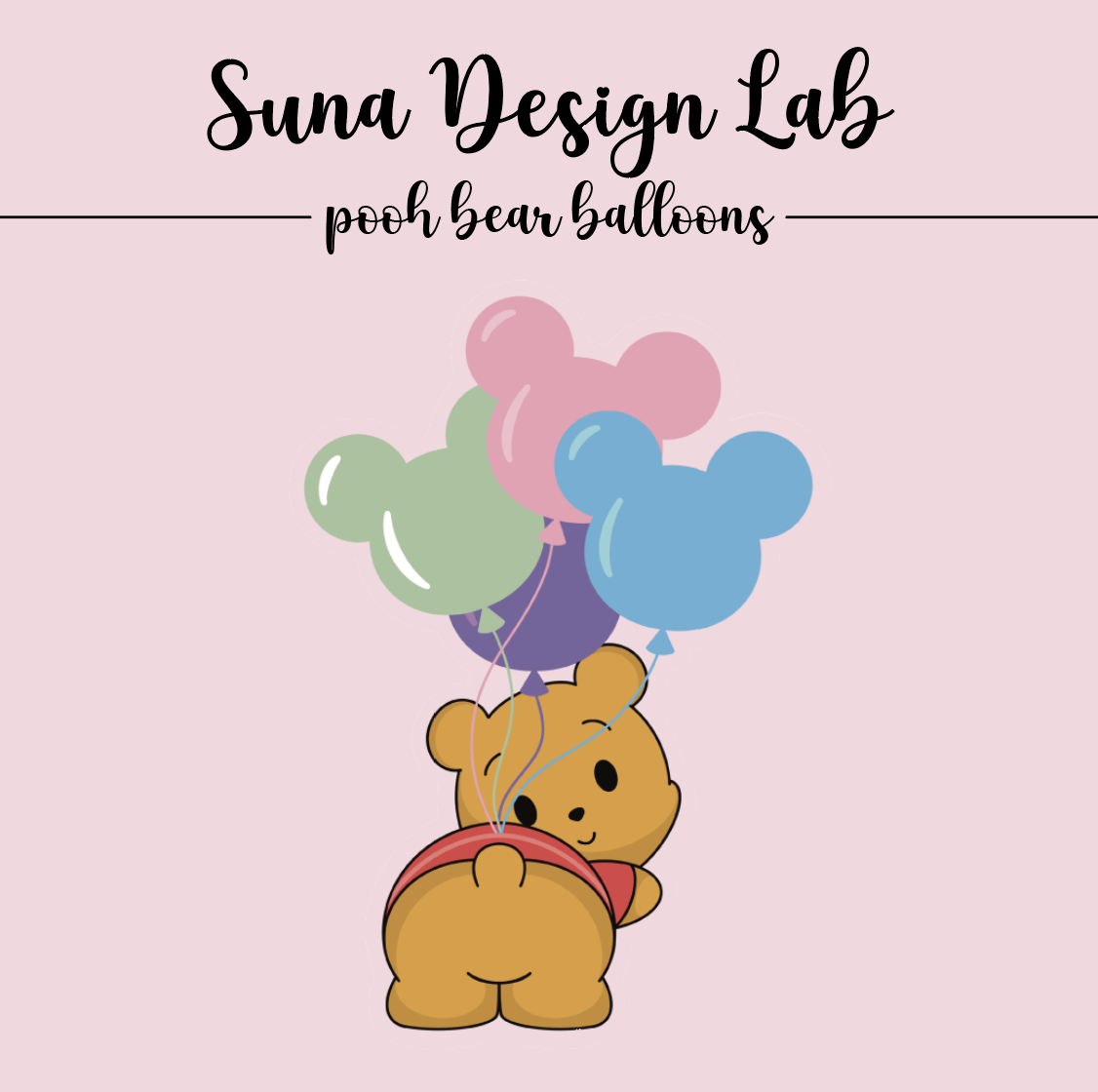 S38 - Pooh Bear Balloons – Suna Design Lab
