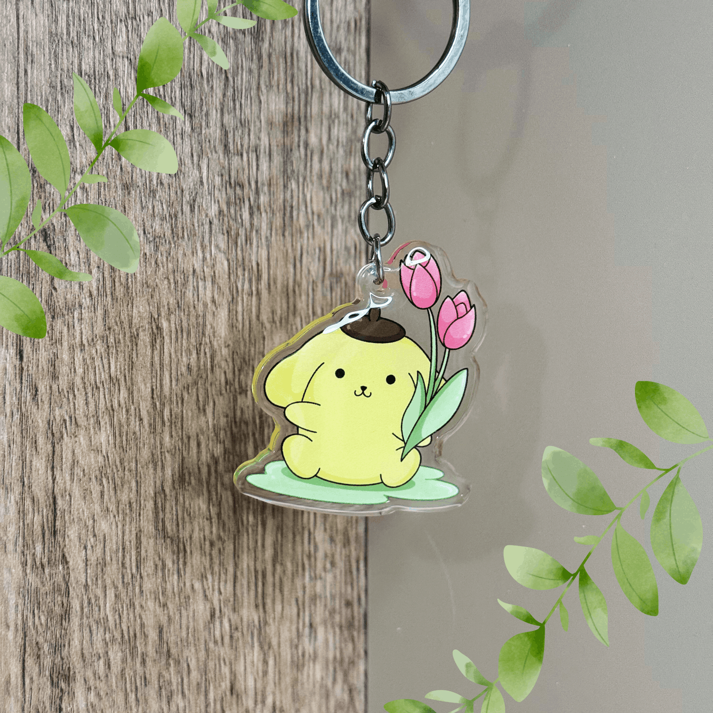 プリンフラワーキーホルダー