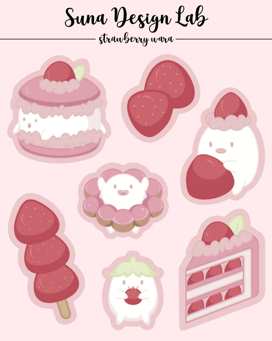 SS2 - Strawberry Wara Sticker Sheet